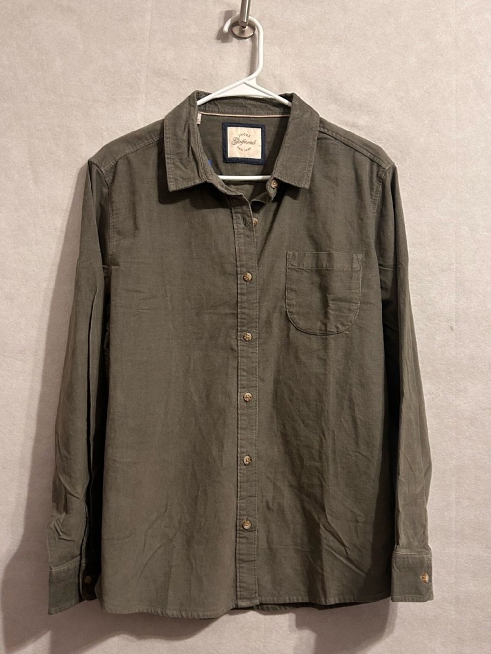 jachs girlfriend NY dile large Corduroy green untility clean girl shirt everyday